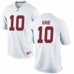 Men's Alabama Crimson Tide #10 Ale Kaho White Game NCAA College Football Jersey 2403GRBN6